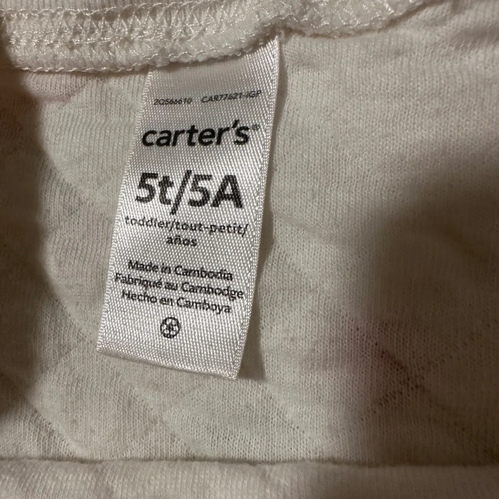 Carter's White Quilted Tee with Cherry and Berry Print Sz 5T